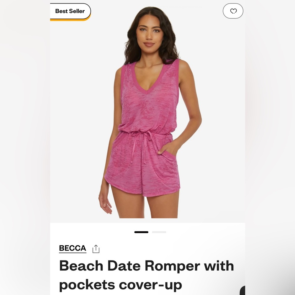 Becca Date Romper with Pockets Cover Up Size M